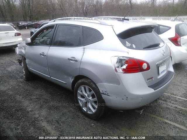 JN8AS5MT5CW253028 - 2012 NISSAN ROGUE S/SV SILVER photo 3