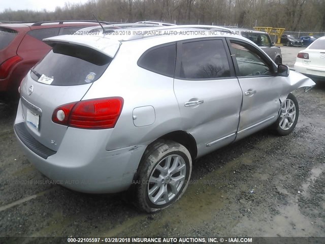 JN8AS5MT5CW253028 - 2012 NISSAN ROGUE S/SV SILVER photo 4