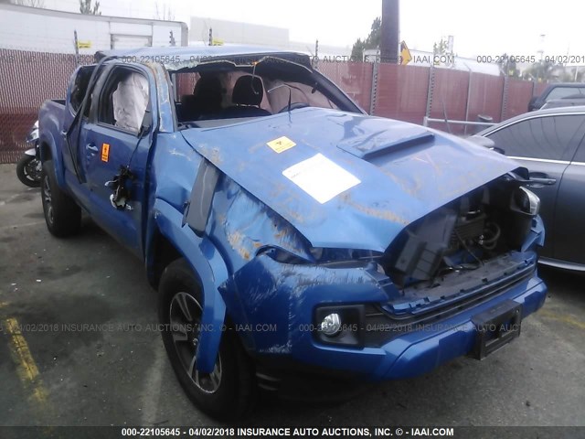 3TMAZ5CN6GM014488 - 2016 TOYOTA TACOMA DBL CAB/SR5/TRD SPORT/OR BLUE photo 1