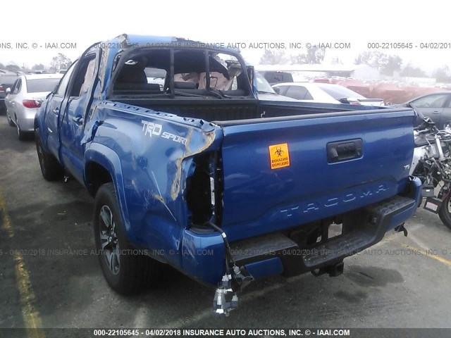 3TMAZ5CN6GM014488 - 2016 TOYOTA TACOMA DBL CAB/SR5/TRD SPORT/OR BLUE photo 3