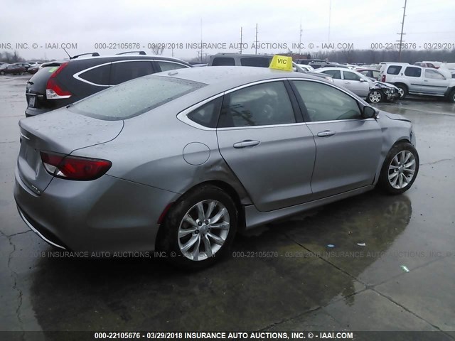 1C3CCCCB2FN584002 - 2015 CHRYSLER 200 C SILVER photo 4