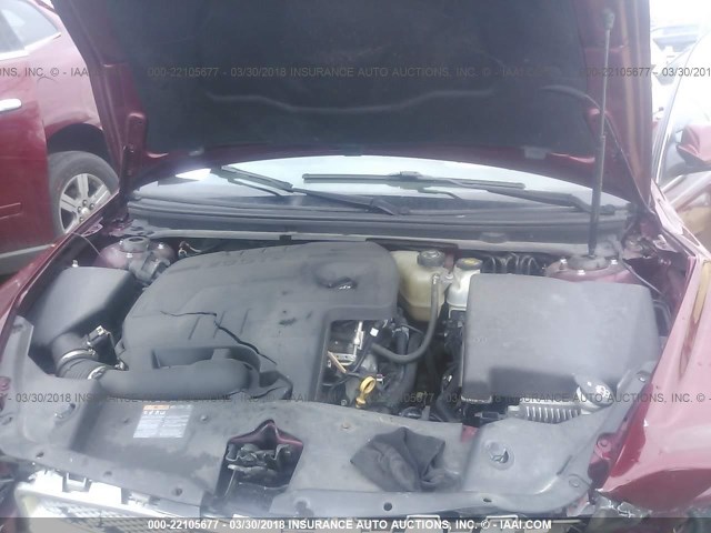 1G1ZE5EU6BF310082 - 2011 CHEVROLET MALIBU LTZ 红色 照片 10