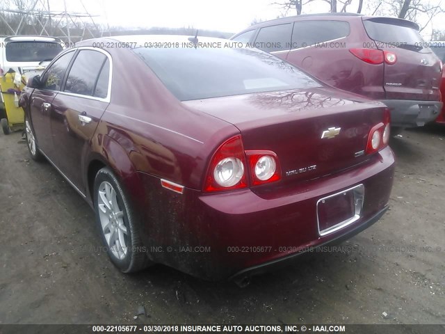 1G1ZE5EU6BF310082 - 2011 CHEVROLET MALIBU LTZ 红色 照片 3
