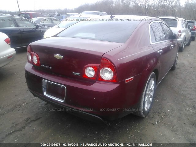 1G1ZE5EU6BF310082 - 2011 CHEVROLET MALIBU LTZ 红色 照片 4