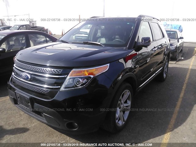 1FM5K8F81DGA84852 - 2013 FORD EXPLORER LIMITED 黑色 照片 2
