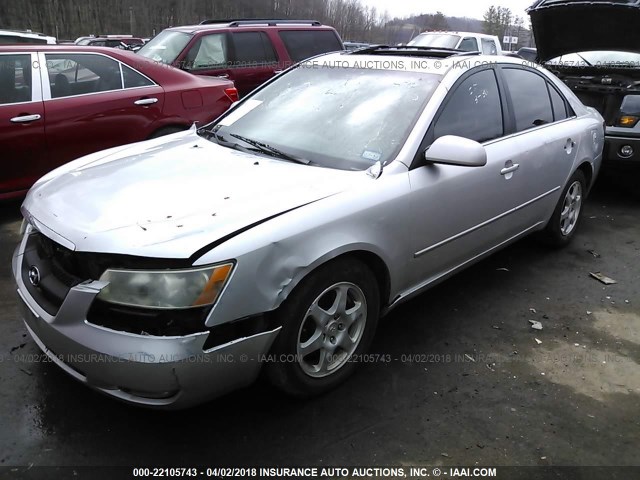 5NPEU46F86H031439 - 2006 HYUNDAI SONATA GLS/LX SILVER photo 2