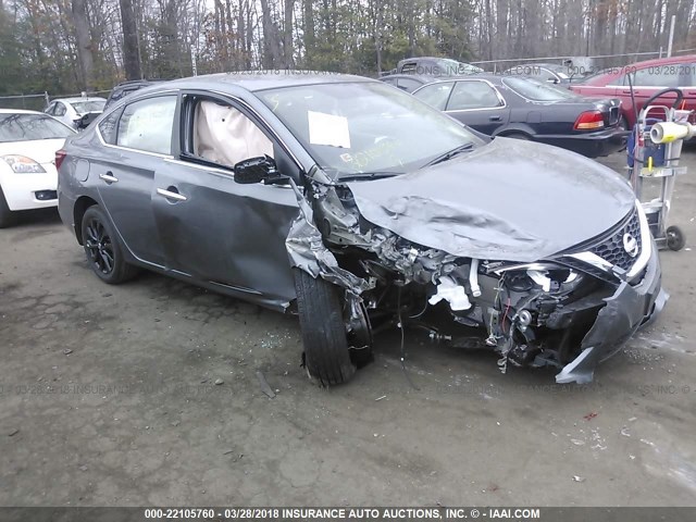 3N1AB7AP9JY232707 - 2018 NISSAN SENTRA S/SV/SR/SL GRAY photo 1