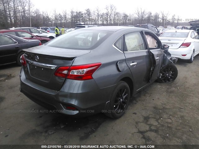 3N1AB7AP9JY232707 - 2018 NISSAN SENTRA S/SV/SR/SL GRAY photo 4