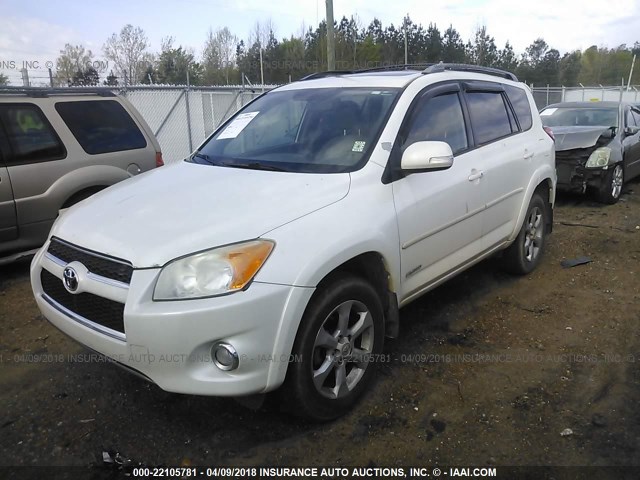 2T3YF4DVXAW047337 - 2010 TOYOTA RAV4 LIMITED WHITE photo 2