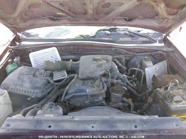 5TETX62N85Z077940 - 2005 TOYOTA TACOMA PRERUNNER ACCESS CAB MAROON photo 10