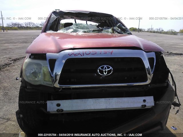 5TETX62N85Z077940 - 2005 TOYOTA TACOMA PRERUNNER ACCESS CAB MAROON photo 6