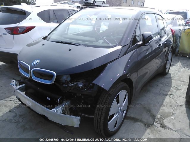 WBY1Z4C5XFV502954 - 2015 BMW I3 REX BLACK photo 2