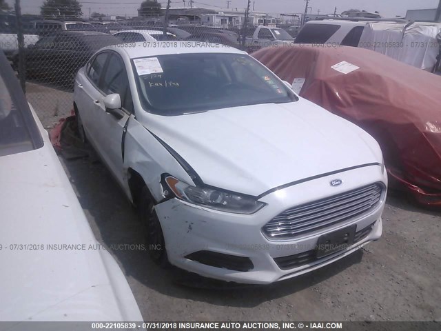 3FA6P0G73ER357873 - 2014 FORD FUSION S WHITE photo 1