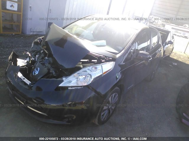 1N4BZ0CP1GC314908 - 2016 NISSAN LEAF SV/SL BLACK photo 2