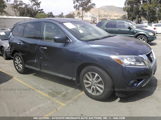 5N1AR2MN5FC614315 - 2015 NISSAN PATHFINDER S/SV/SL/PLATINUM Navy photo 1