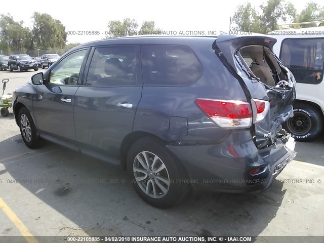 5N1AR2MN5FC614315 - 2015 NISSAN PATHFINDER S/SV/SL/PLATINUM 海军蓝 照片 3