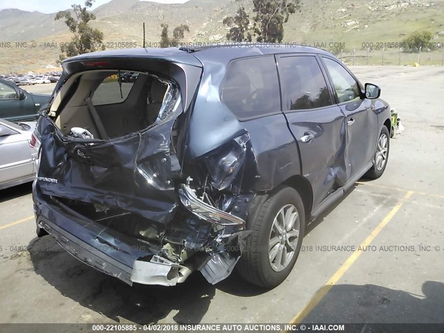 5N1AR2MN5FC614315 - 2015 NISSAN PATHFINDER S/SV/SL/PLATINUM 海军蓝 照片 4