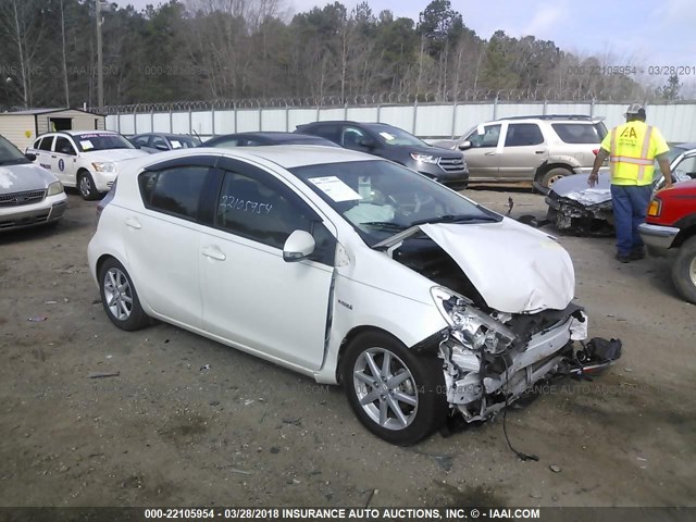 JTDKDTB37D1044230 - 2013 TOYOTA PRIUS C WHITE photo 1