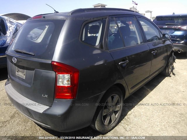 KNAFG525087218208 - 2008 KIA RONDO LX/EX GRAY photo 4