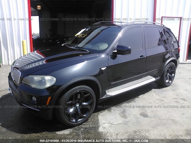 5UXFE835X8L167895 - 2008 BMW X5 4.8I BLACK photo 2