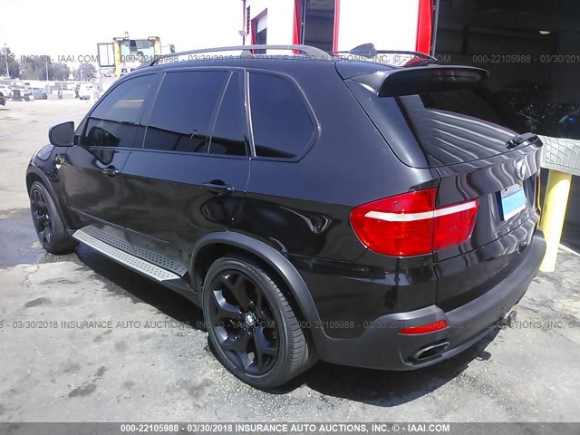 5UXFE835X8L167895 - 2008 BMW X5 4.8I BLACK photo 3