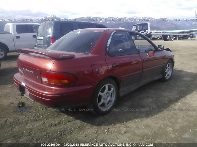 JF1GC6754YG500018 - 2000 SUBARU IMPREZA RS RED photo 4