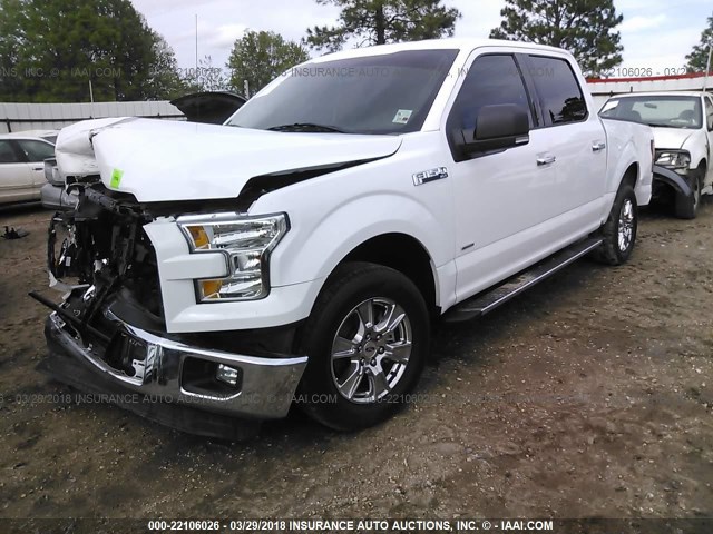 1FTEW1CP5FKE48220 - 2015 FORD F150 SUPERCREW WHITE photo 2