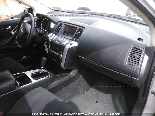 JN8AZ18W79W148878 - 2009 NISSAN MURANO S/SL/LE SILVER photo 5