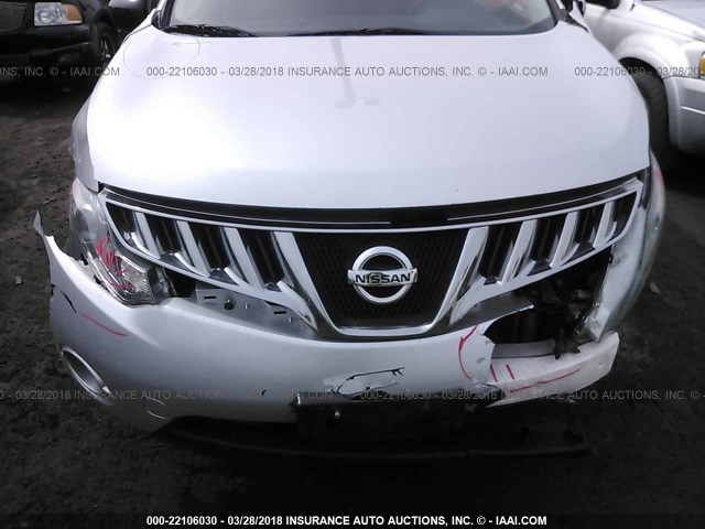 JN8AZ18W79W148878 - 2009 NISSAN MURANO S/SL/LE SILVER photo 6