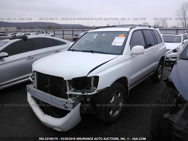 JTEDP21A270139858 - 2007 TOYOTA HIGHLANDER SPORT/LIMITED WHITE photo 2