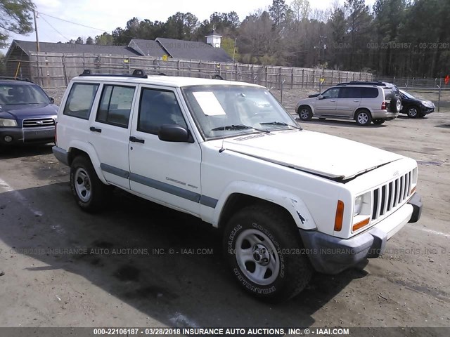 1J4FT48S0YL223092 - 2000 JEEP CHEROKEE SPORT WHITE photo 1