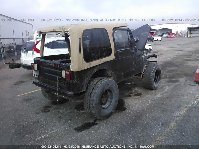 1J4FY19P6SP310618 - 1995 JEEP WRANGLER / YJ S/RIO GRANDE BLACK photo 4