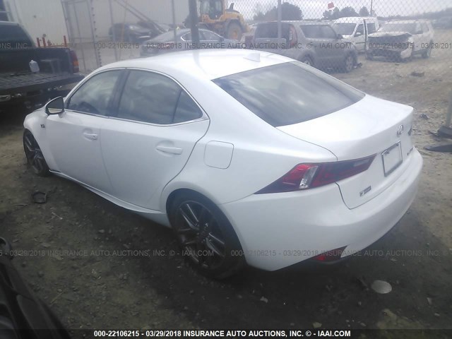 JTHBE1D26F5020243 - 2015 LEXUS IS 350 WHITE photo 3