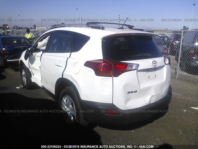 JTMZFREV1EJ006700 - 2014 TOYOTA RAV4 LE WHITE photo 3