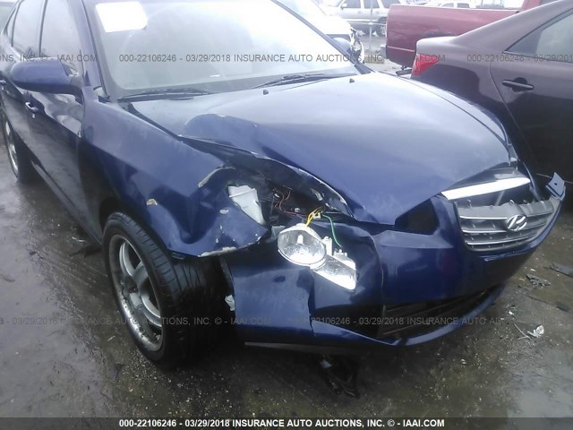 KMHDU46D89U803597 - 2009 HYUNDAI ELANTRA GLS/SE BLUE photo 6