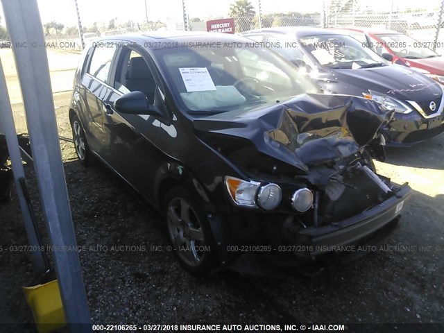 1G1JE6SB9D4110172 - 2013 CHEVROLET SONIC LTZ BLACK photo 1