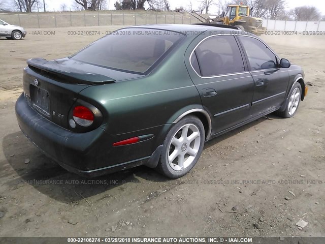 JN1CA31D0YT523884 - 2000 NISSAN MAXIMA GLE/GXE/SE GREEN photo 4