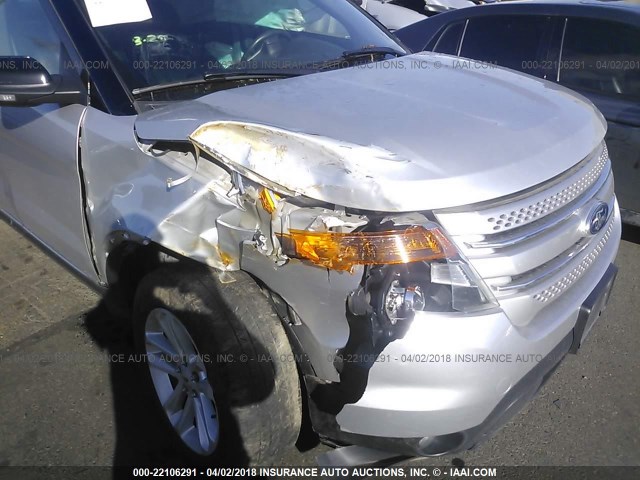 1FM5K8D80DGC00447 - 2013 FORD EXPLORER XLT SILVER photo 6