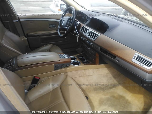 WBAHN835X6DT59865 - 2006 BMW 750 LI TAN photo 5