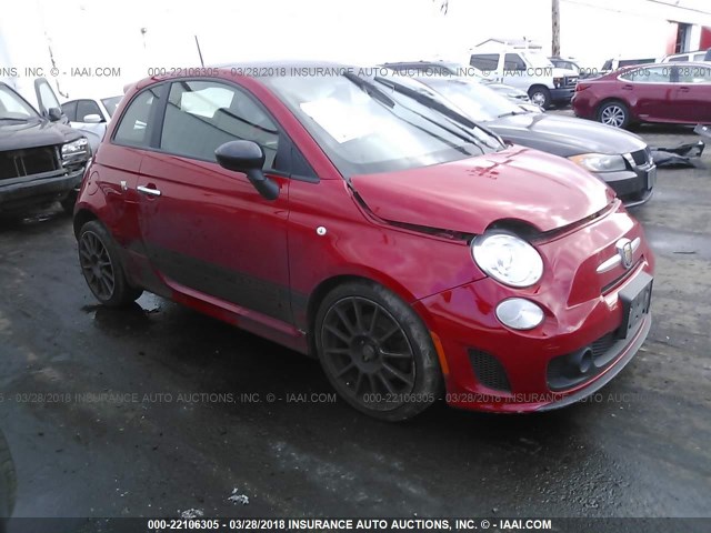 3C3CFFFH9DT697340 - 2013 FIAT 500 ABARTH RED photo 1