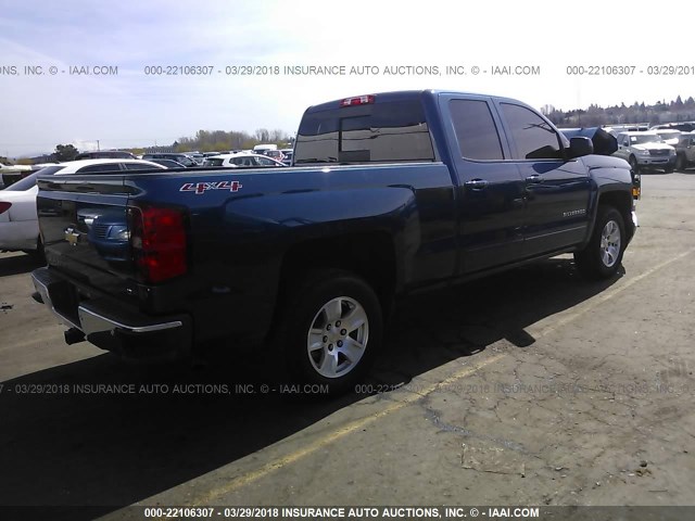 1GCVKREHXFZ169269 - 2015 CHEVROLET SILVERADO K1500 LT BLUE photo 4