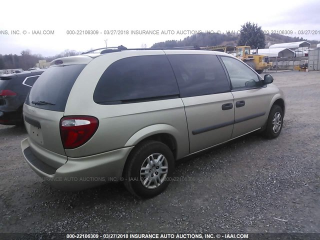 1D4GP24RX6B516316 - 2006 DODGE GRAND CARAVAN SE GOLD photo 4