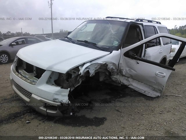 1FMPU17566LA03904 - 2006 FORD EXPEDITION EDDIE BAUER WHITE photo 2