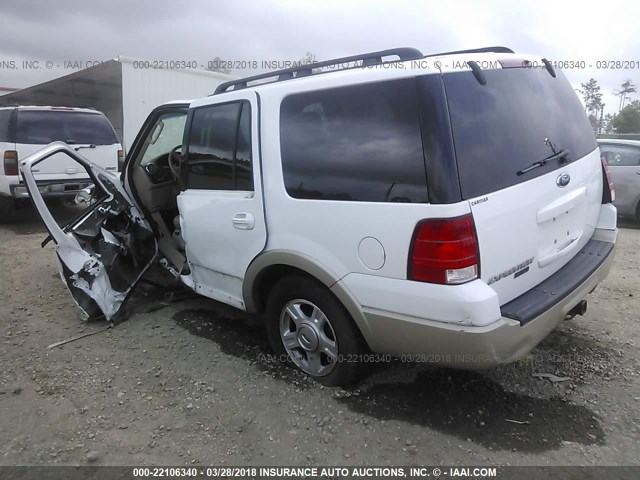 1FMPU17566LA03904 - 2006 FORD EXPEDITION EDDIE BAUER WHITE photo 3