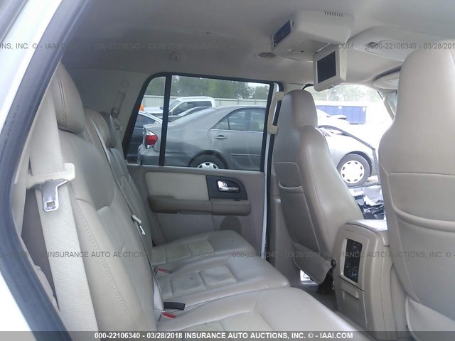 1FMPU17566LA03904 - 2006 FORD EXPEDITION EDDIE BAUER WHITE photo 8