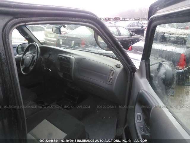 1FTYR14U44PA61716 - 2004 FORD RANGER SUPER CAB BLACK photo 5