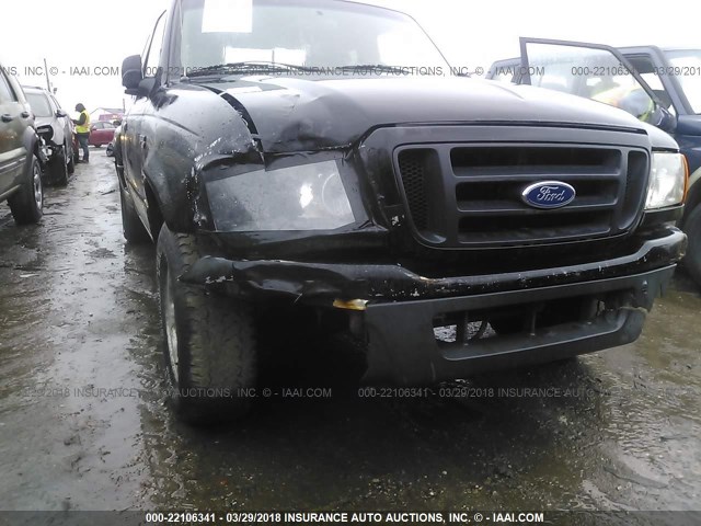 1FTYR14U44PA61716 - 2004 FORD RANGER SUPER CAB BLACK photo 6