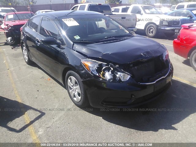 KNAFK4A61G5485371 - 2016 KIA FORTE LX BLACK photo 1