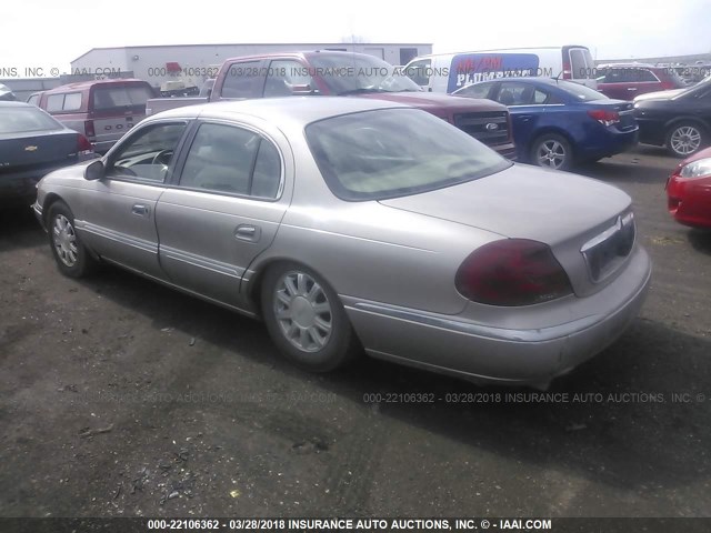 1LNHM97V21Y635264 - 2001 LINCOLN CONTINENTAL  GOLD photo 3