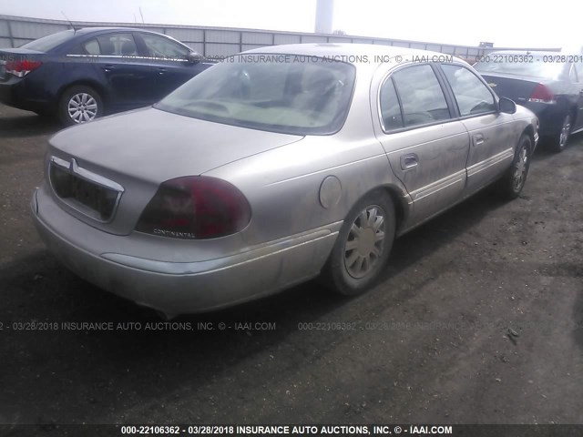 1LNHM97V21Y635264 - 2001 LINCOLN CONTINENTAL  GOLD photo 4